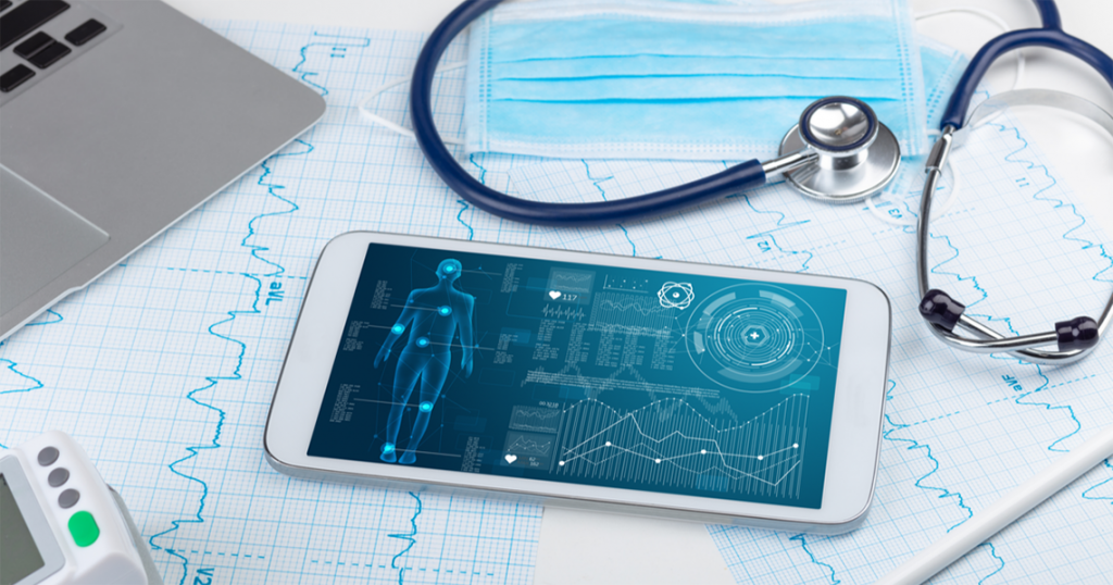 tablet with healthcare information